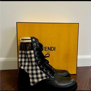Fendi combat boots size 38.5